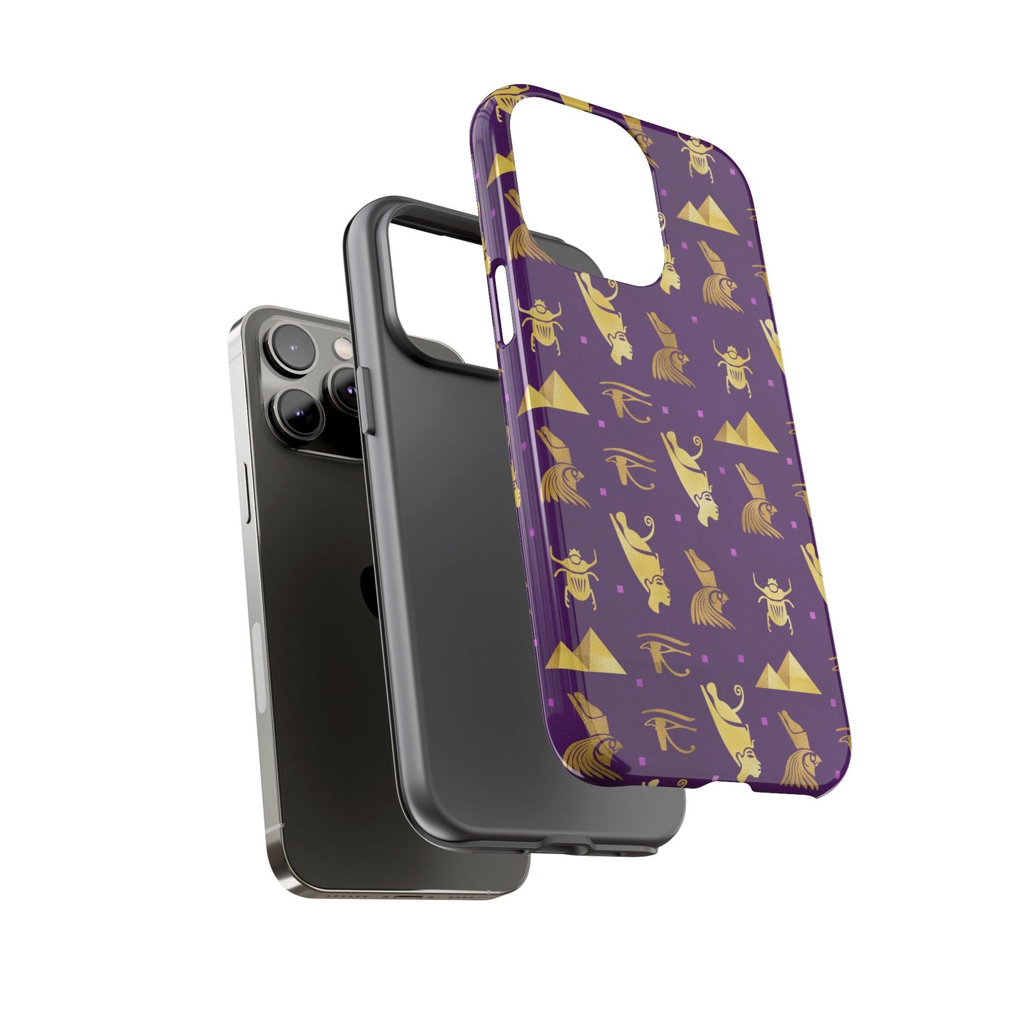 Purple and Gold Egyptian iPhone Tough Cases | Egyptian iPhone Case | Afrocentric iPhone Case