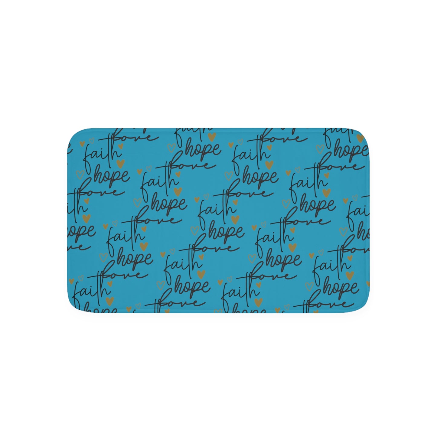 Faith Hope Love Memory Foam Bath Mat