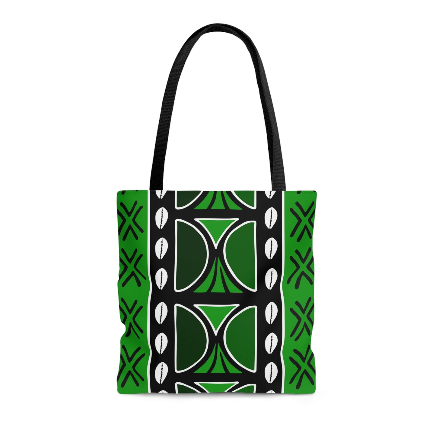 Green Mudcloth Inspired Tote Bag
