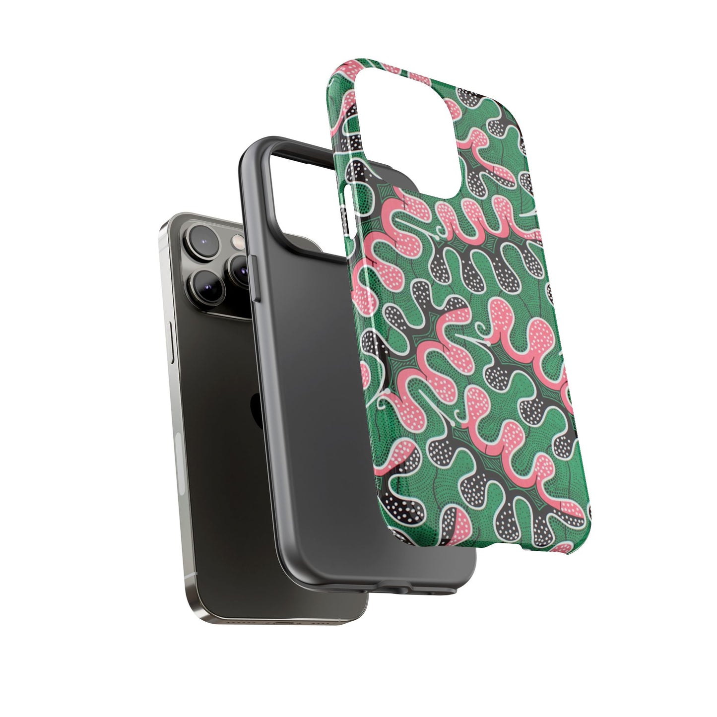 Green Pink iPhone Tough Cases | Ankara iPhone Case | Afrocentric iPhone Case