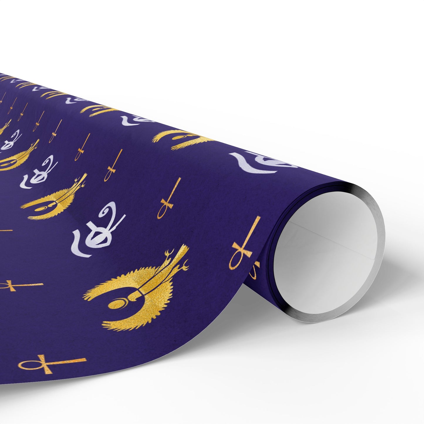 Blue Egyptian Wrapping Papers | Ankh Wrapping Paper | Afrocentric Wrapping Paper | Eye of Horus Craft Paper