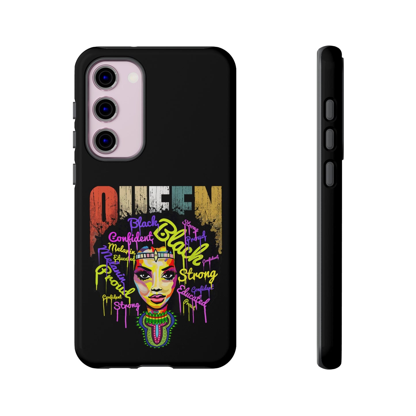 Black Queen Samsung Tough Cases | African Samsung Case | Afrocentric Samsung Case | Ankara Samsung Phone Case