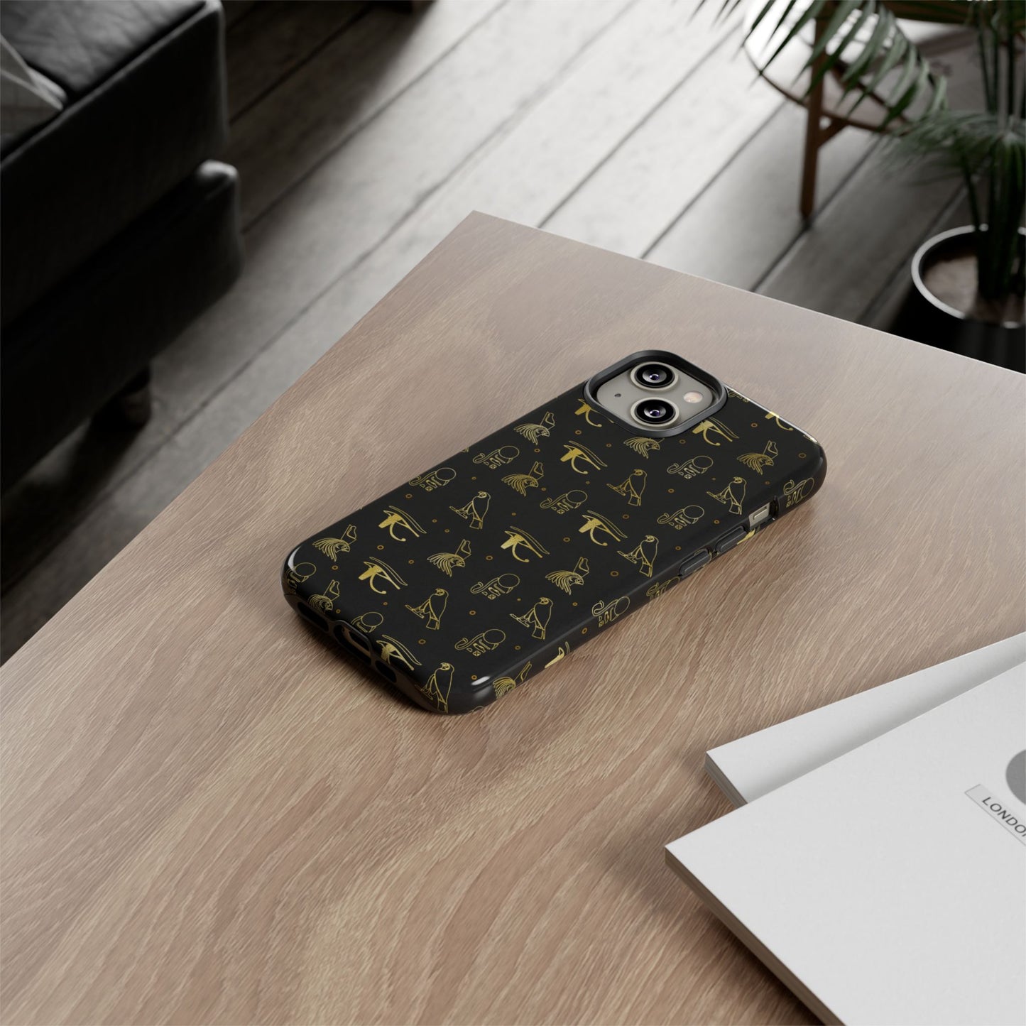 Black Gold Egyptian iPhone Tough Cases | Egyptian iPhone Case | Afrocentric iPhone Case