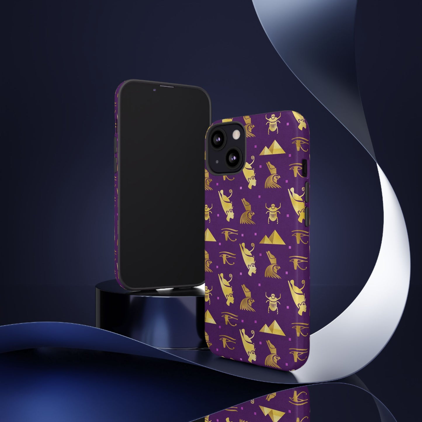 Purple and Gold Egyptian iPhone Tough Cases | Egyptian iPhone Case | Afrocentric iPhone Case