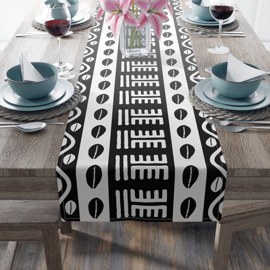 Mudcloth III Design Table Runner (Cotton, Poly)