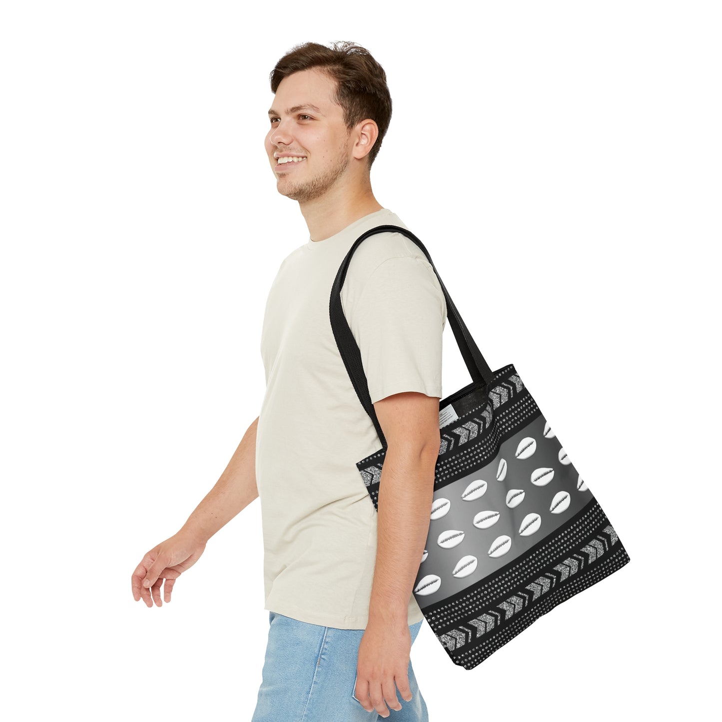 Cowrie Shell Mudcloth Inspired Tote Bag