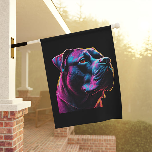 Neon Cane Corso Home Flag | House Banner | Dog Gifts | Yard Gifts | Yard Flag | Dog Banner