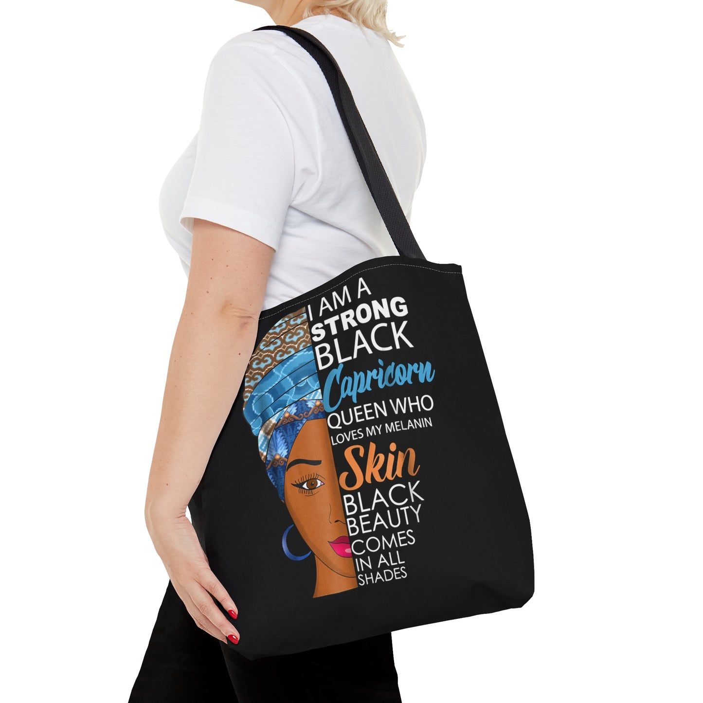 Strong Black Capricorn Tote Bag
