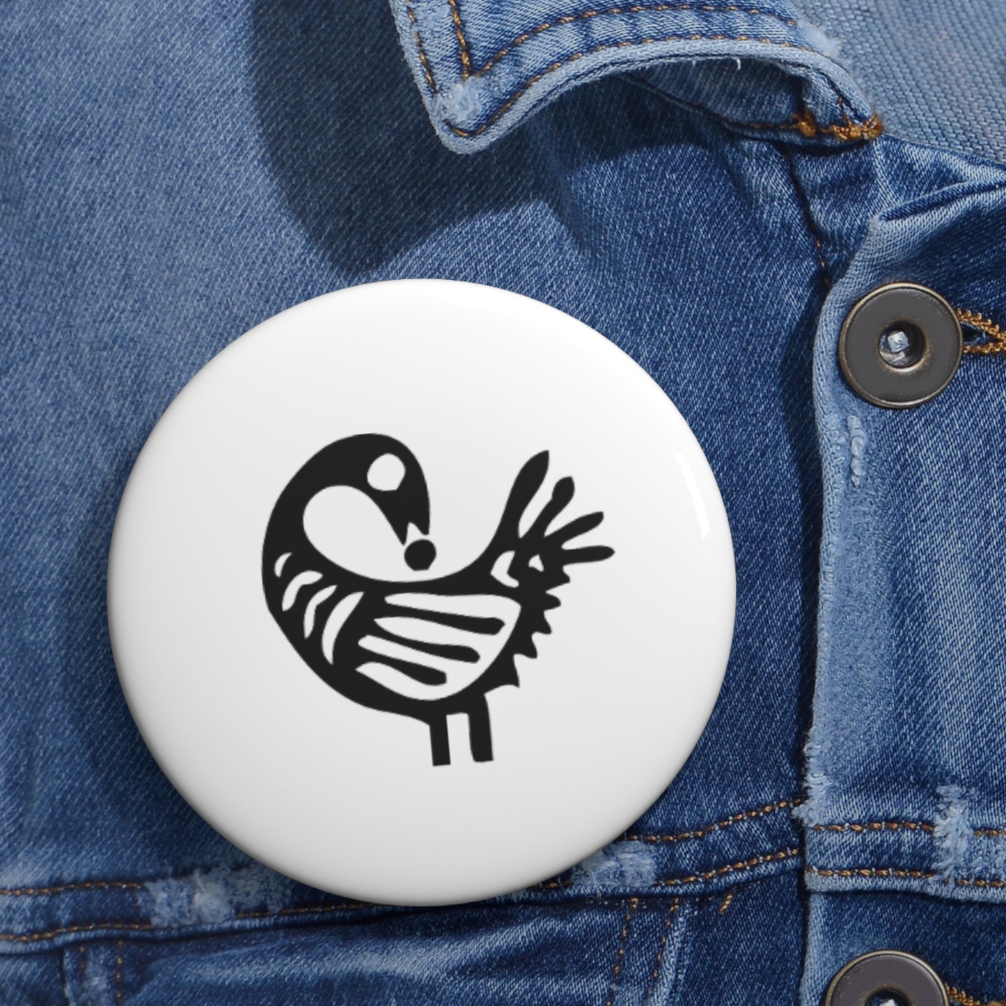 Pin Buttons - Sankofa Design | Unique African Accessories & Gifts