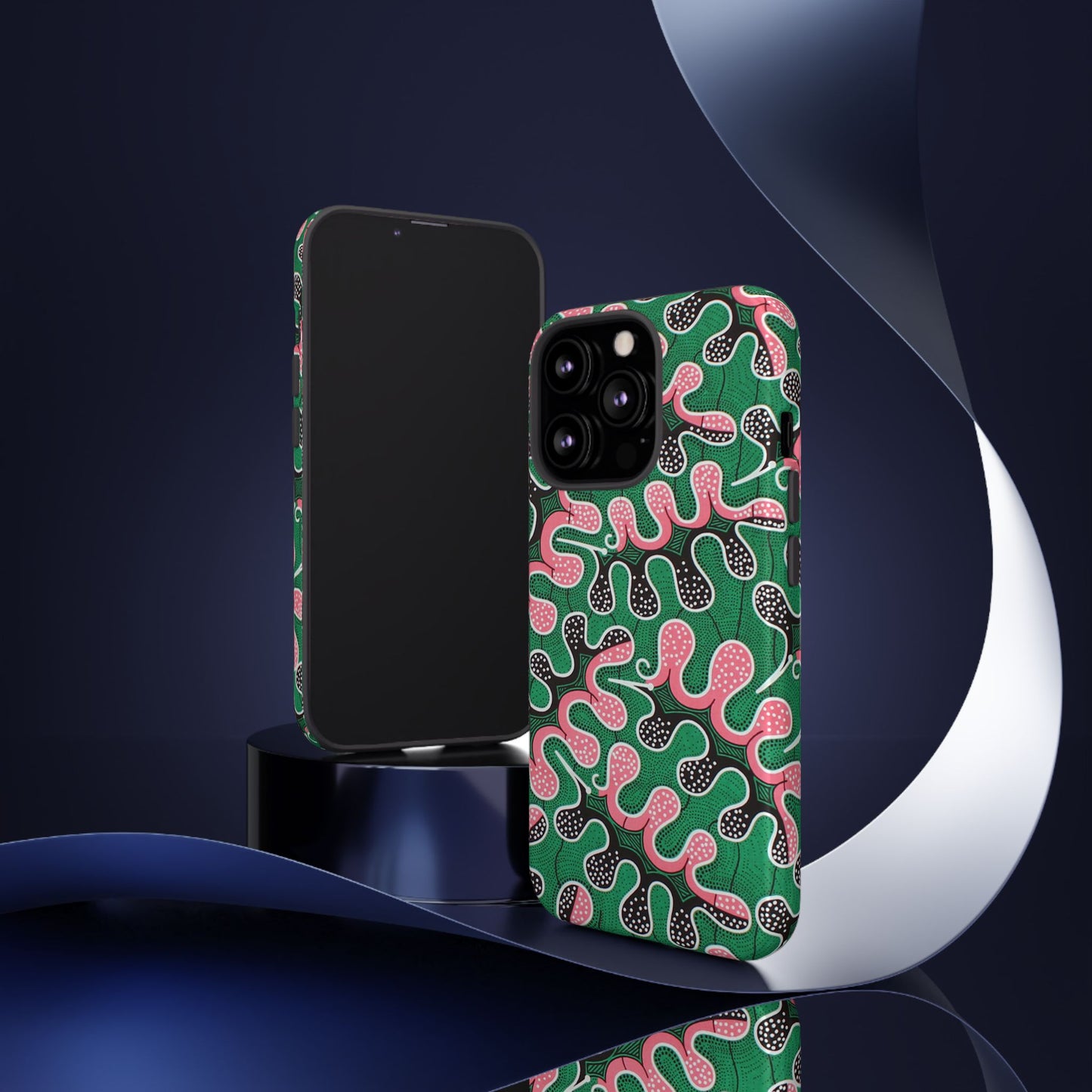 Green Pink iPhone Tough Cases | Ankara iPhone Case | Afrocentric iPhone Case