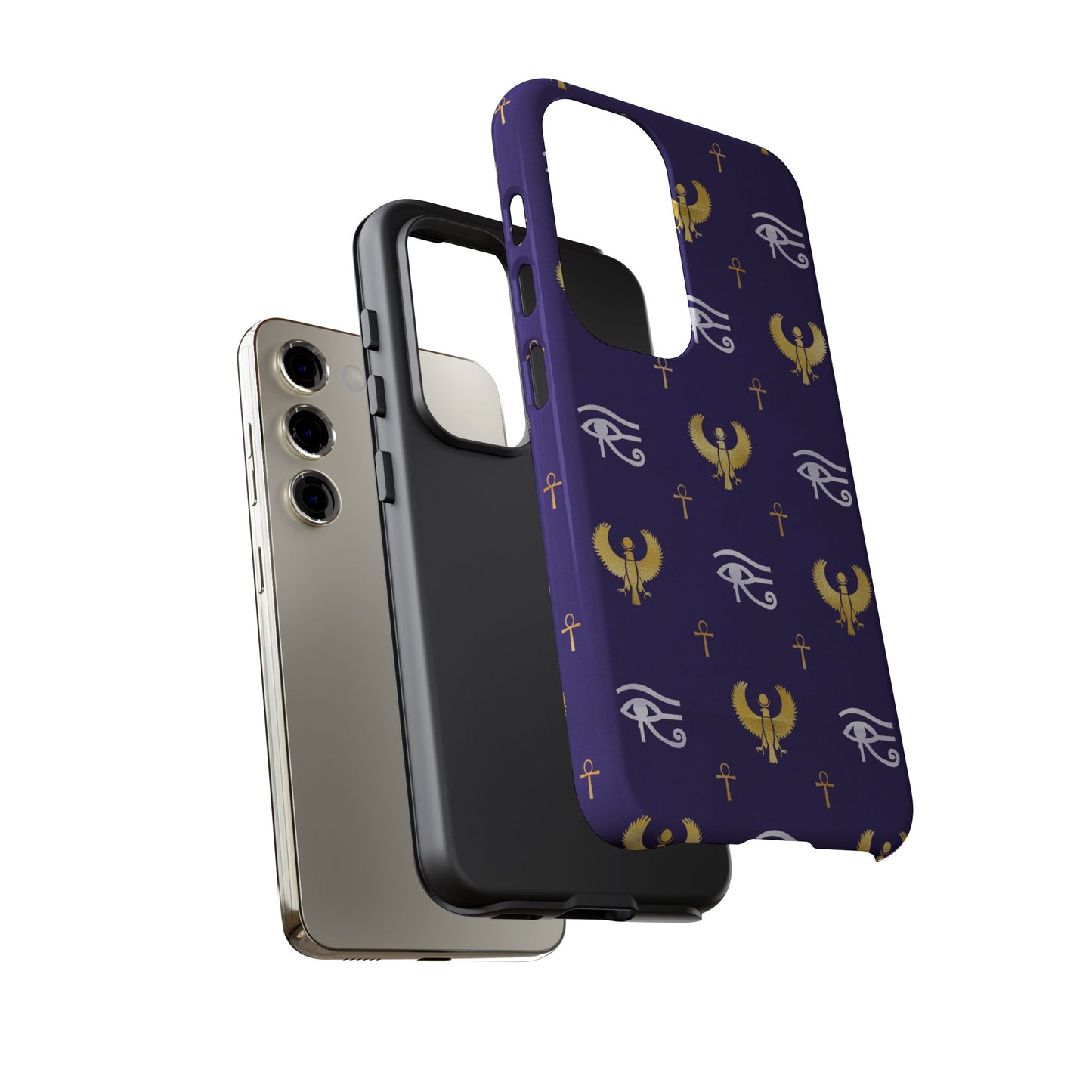 Blue Gold Egyptian Samsung Tough Cases | African Samsung Case | Afrocentric Samsung Case | Egyptian Samsung Case