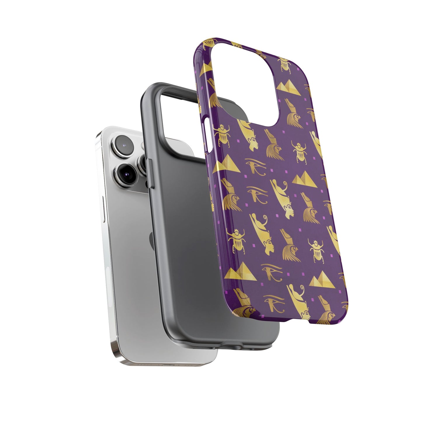 Purple and Gold Egyptian iPhone Tough Cases | Egyptian iPhone Case | Afrocentric iPhone Case