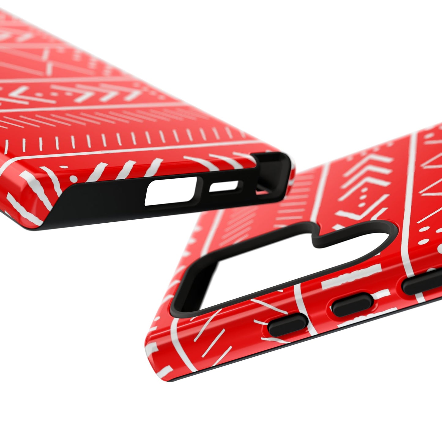 Red and White Mudcloth Samsung Tough Cases | African Samsung Case | Afrocentric Samsung Case | Mudcloth Samsung Case