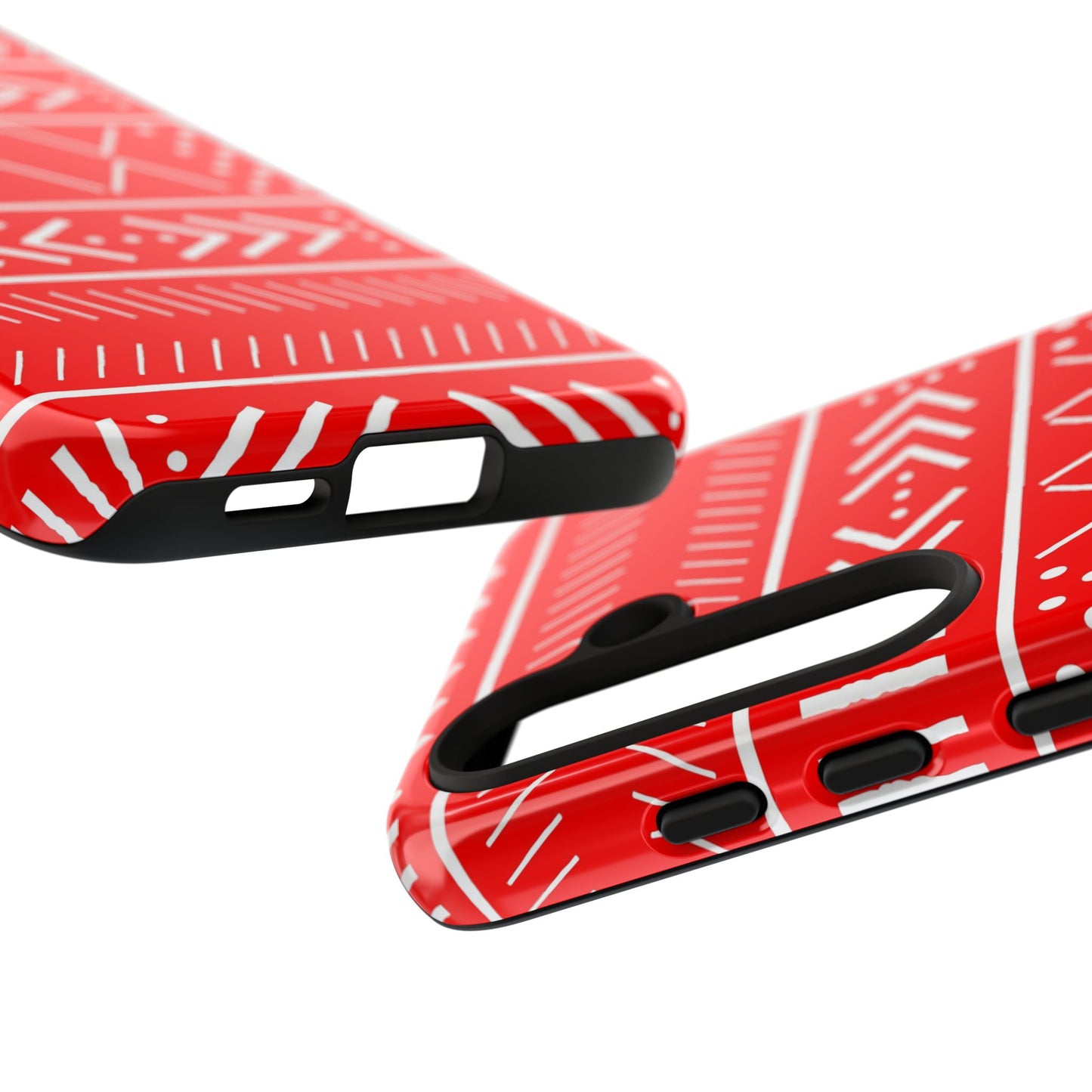 Red and White Mudcloth Samsung Tough Cases | African Samsung Case | Afrocentric Samsung Case | Mudcloth Samsung Case