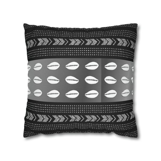Cowrie Shell Ankara Square Pillow Case | Afrocentric Pillow Case