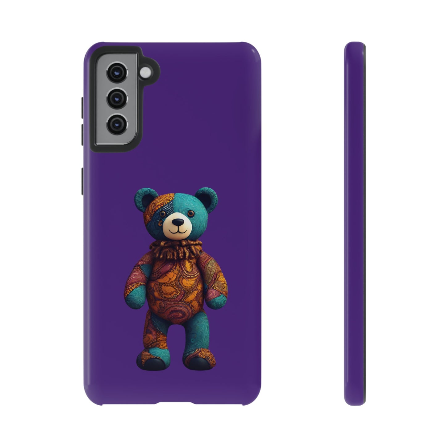 Purple and Blue Bear Samsung Tough Cases | African Samsung Case | Afrocentric Samsung Case