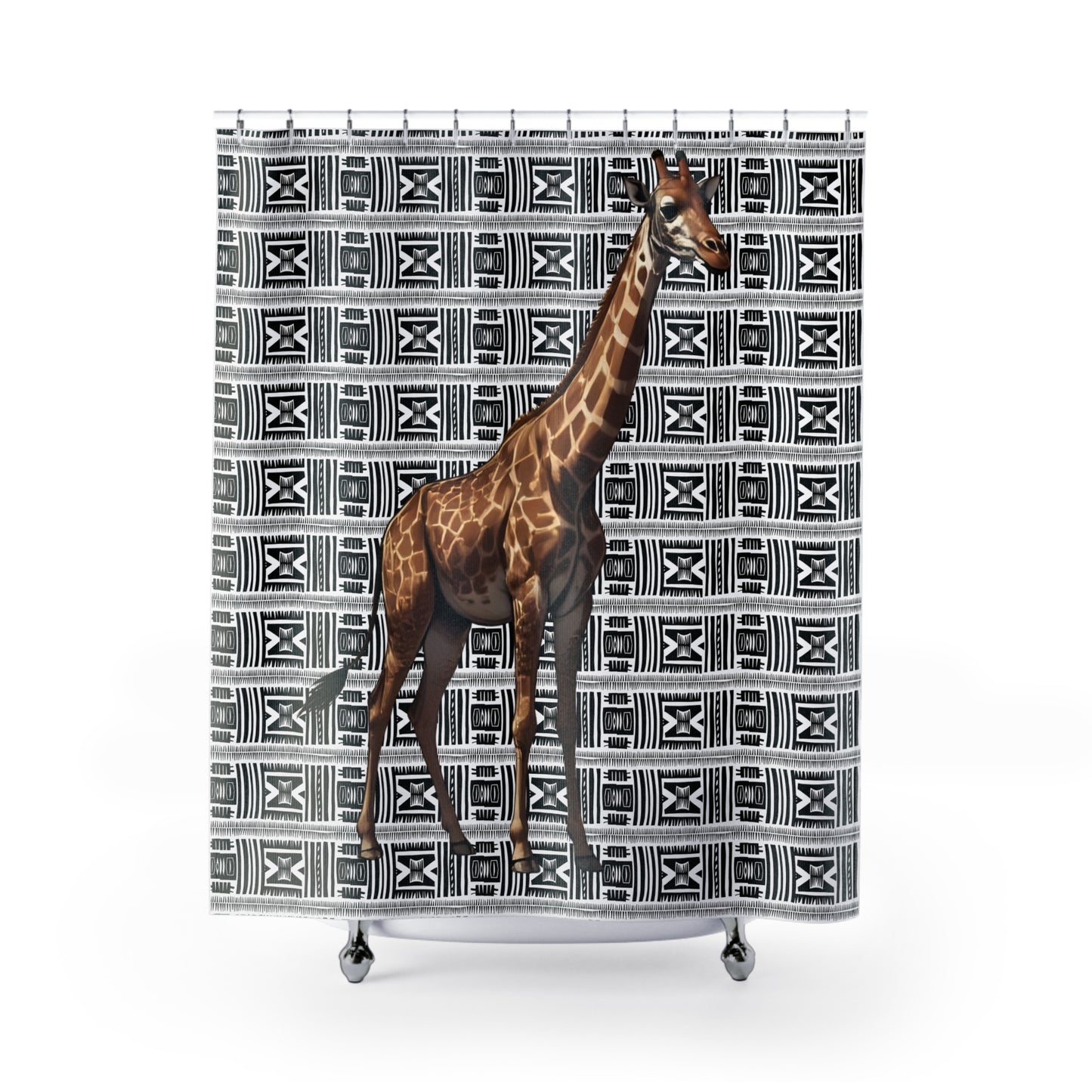 Stylish Giraffe Shower Curtain, Animal Decor, Bathroom Accessory, Gift for Animal Lovers, Modern Home Decor, Unique Bathroom Design