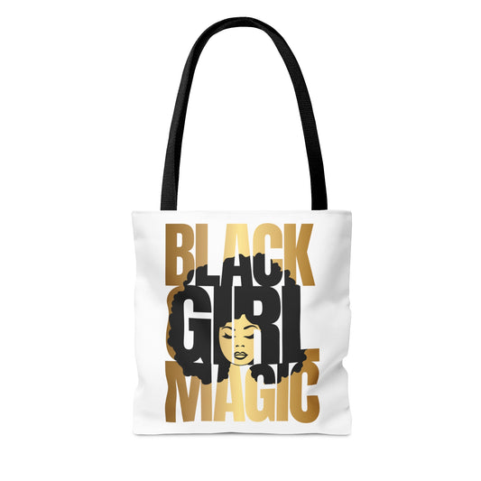 Black Girl Magic White Tote Bag