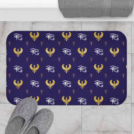 Blue Egyptian Bath Mat