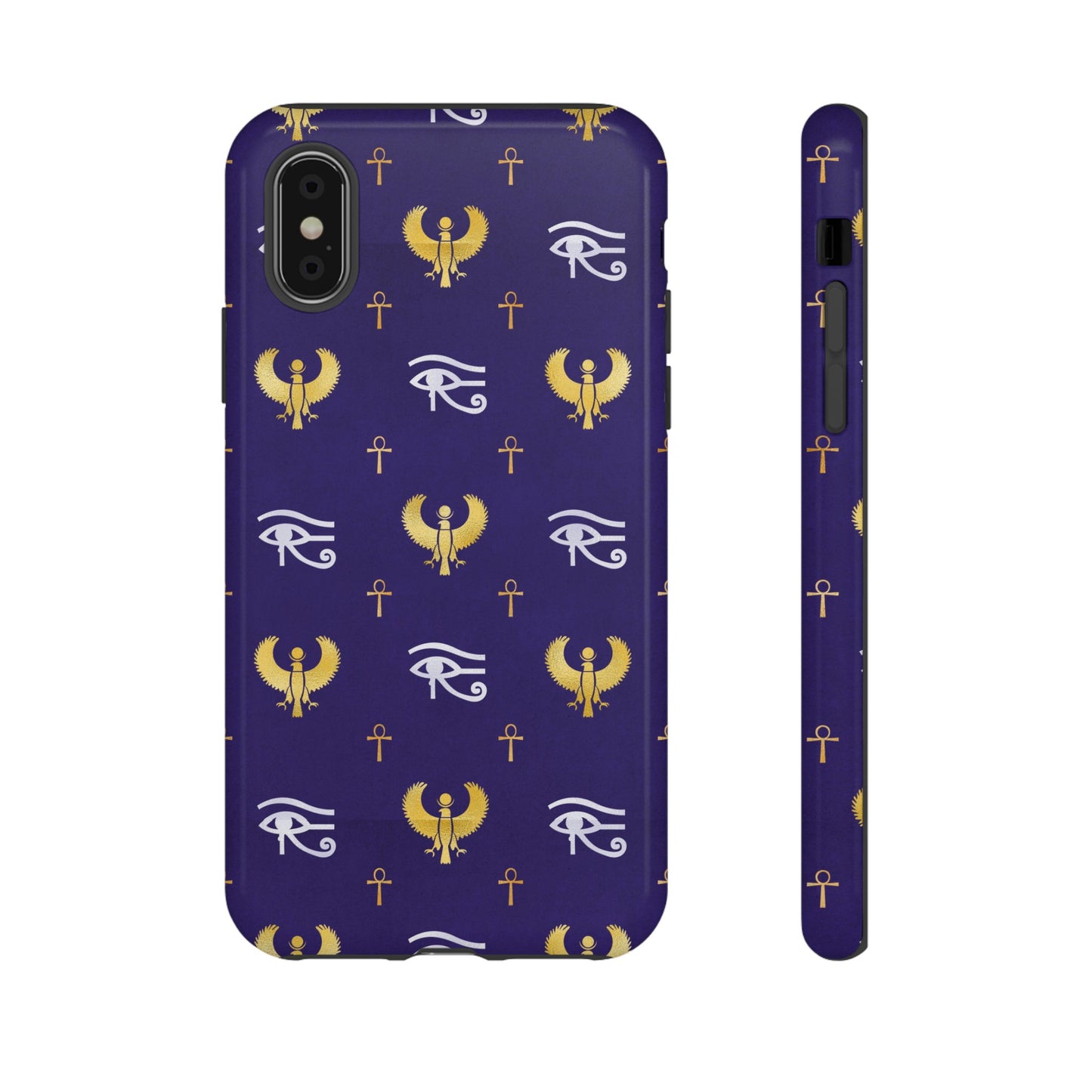 Blue Gold Egyptian iPhone Tough Cases | Egyptian iPhone Case | Afrocentric iPhone Case