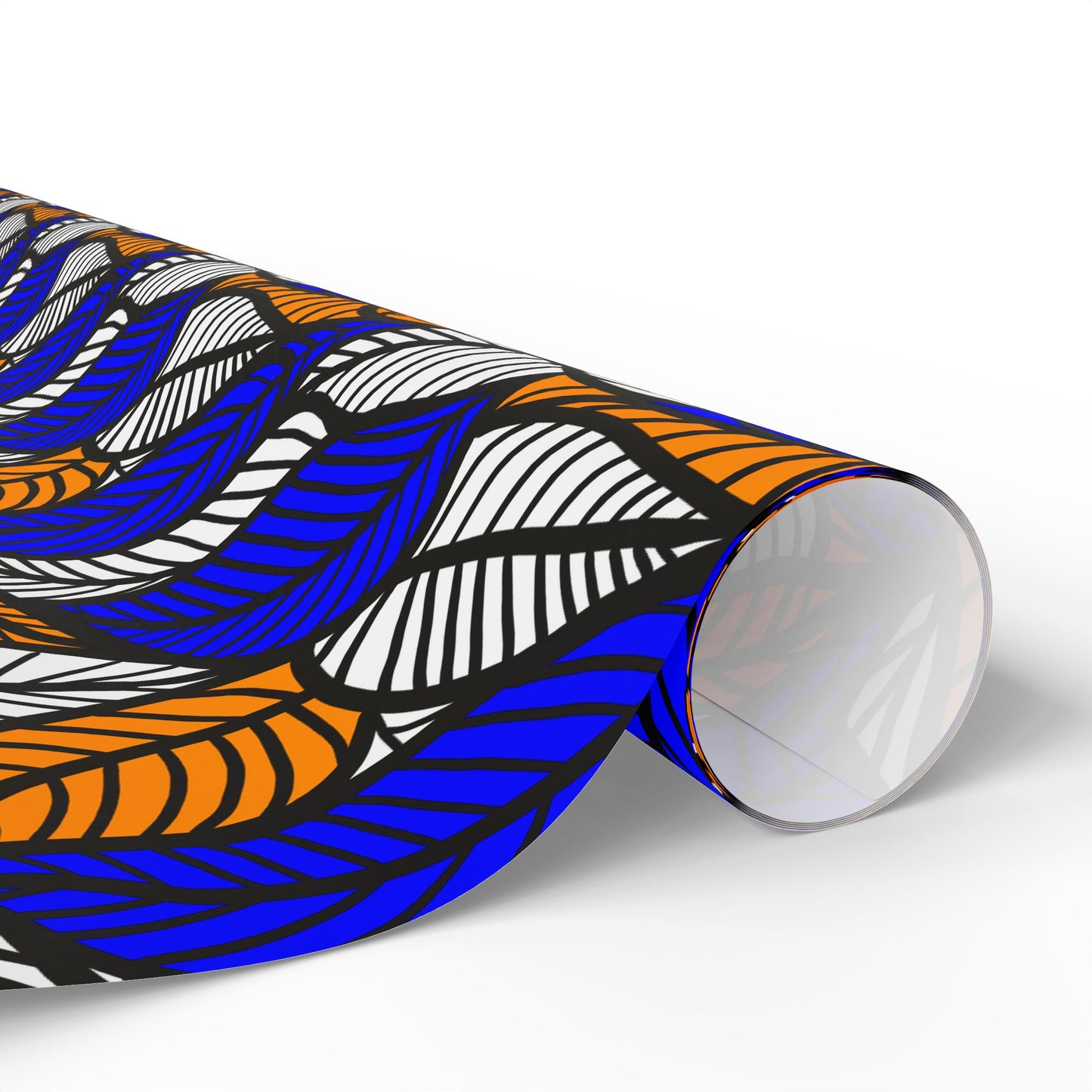 Blue Leaf Ankara Wrapping Papers | African Wrapping Paper | Afrocentric Wrapping Paper