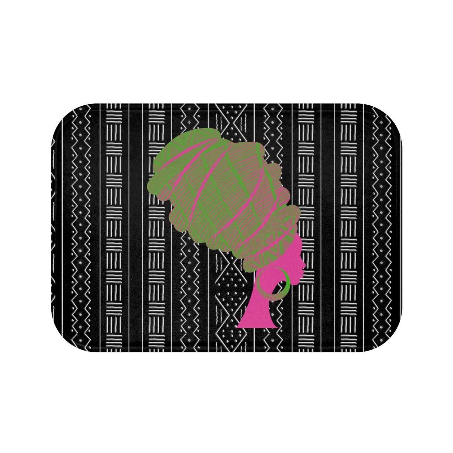 Pink/Green Queen Bath Mat