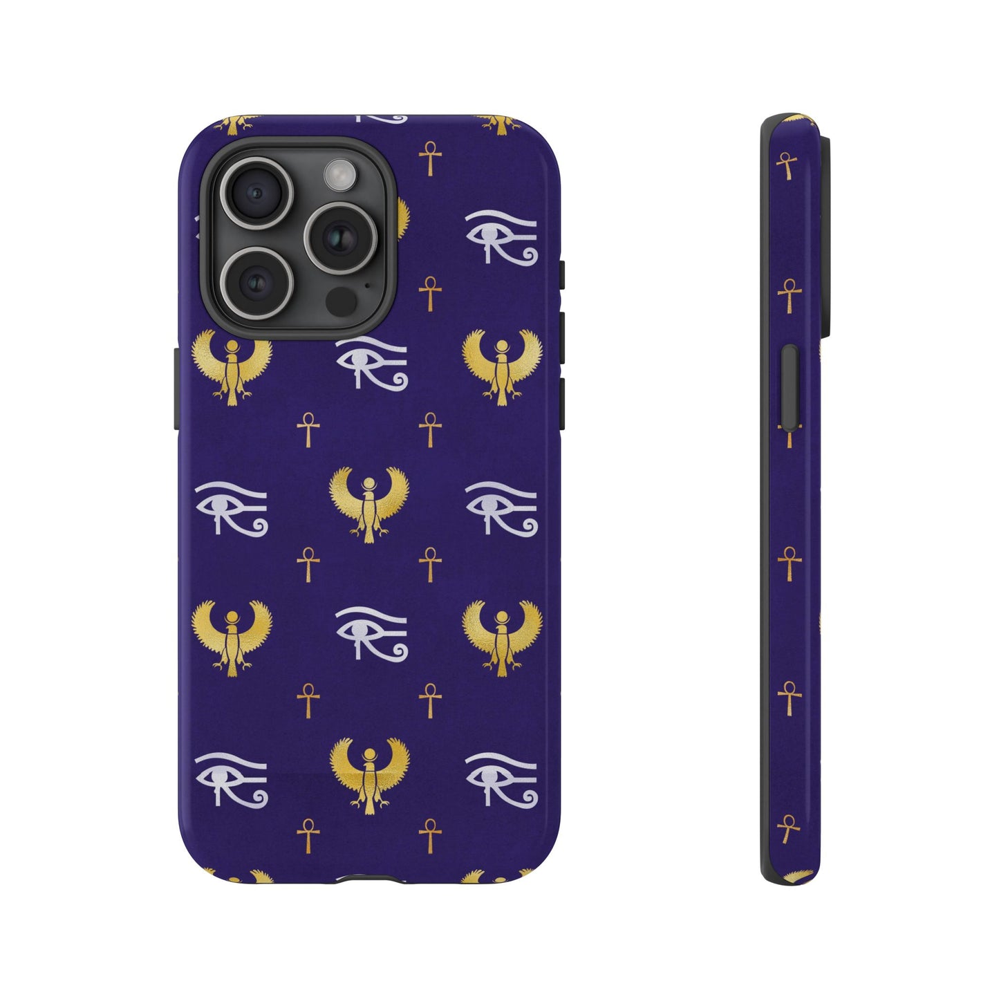 Blue Gold Egyptian iPhone Tough Cases | Egyptian iPhone Case | Afrocentric iPhone Case