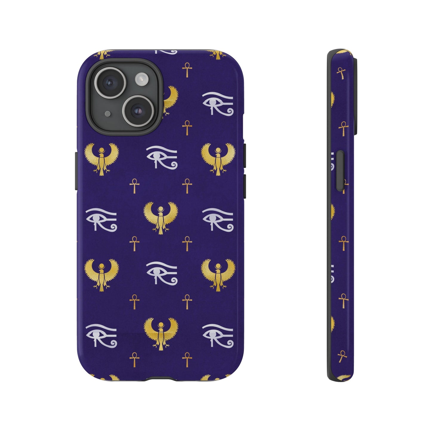 Blue Gold Egyptian iPhone Tough Cases | Egyptian iPhone Case | Afrocentric iPhone Case