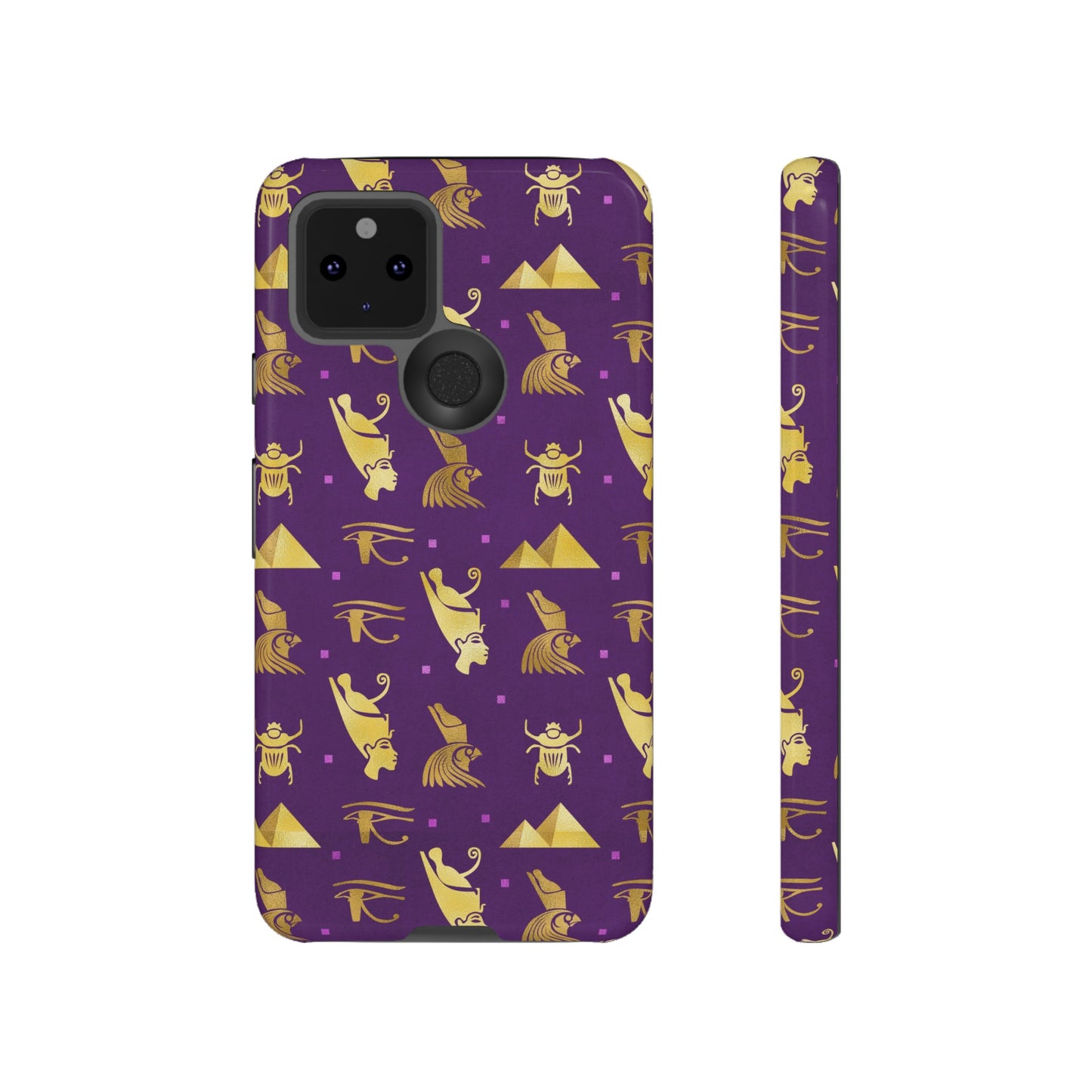 Purple and Gold Egyptian Google Pixel Tough Cases | African Google Pixel Case | Afrocentric Google Pixel Case | Egyptian Phone Case