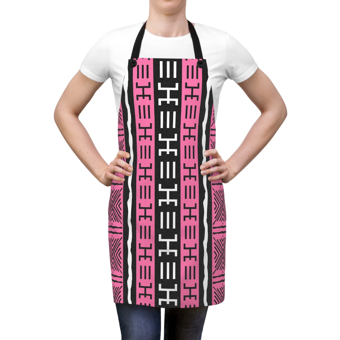 Pink Mudcloth Apron