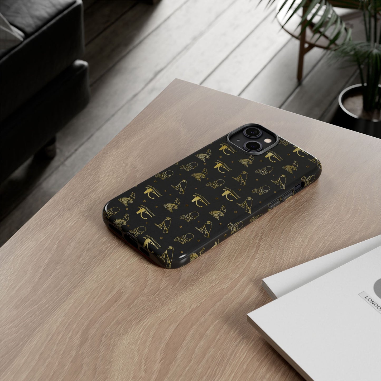 Black Gold Egyptian iPhone Tough Cases | Egyptian iPhone Case | Afrocentric iPhone Case