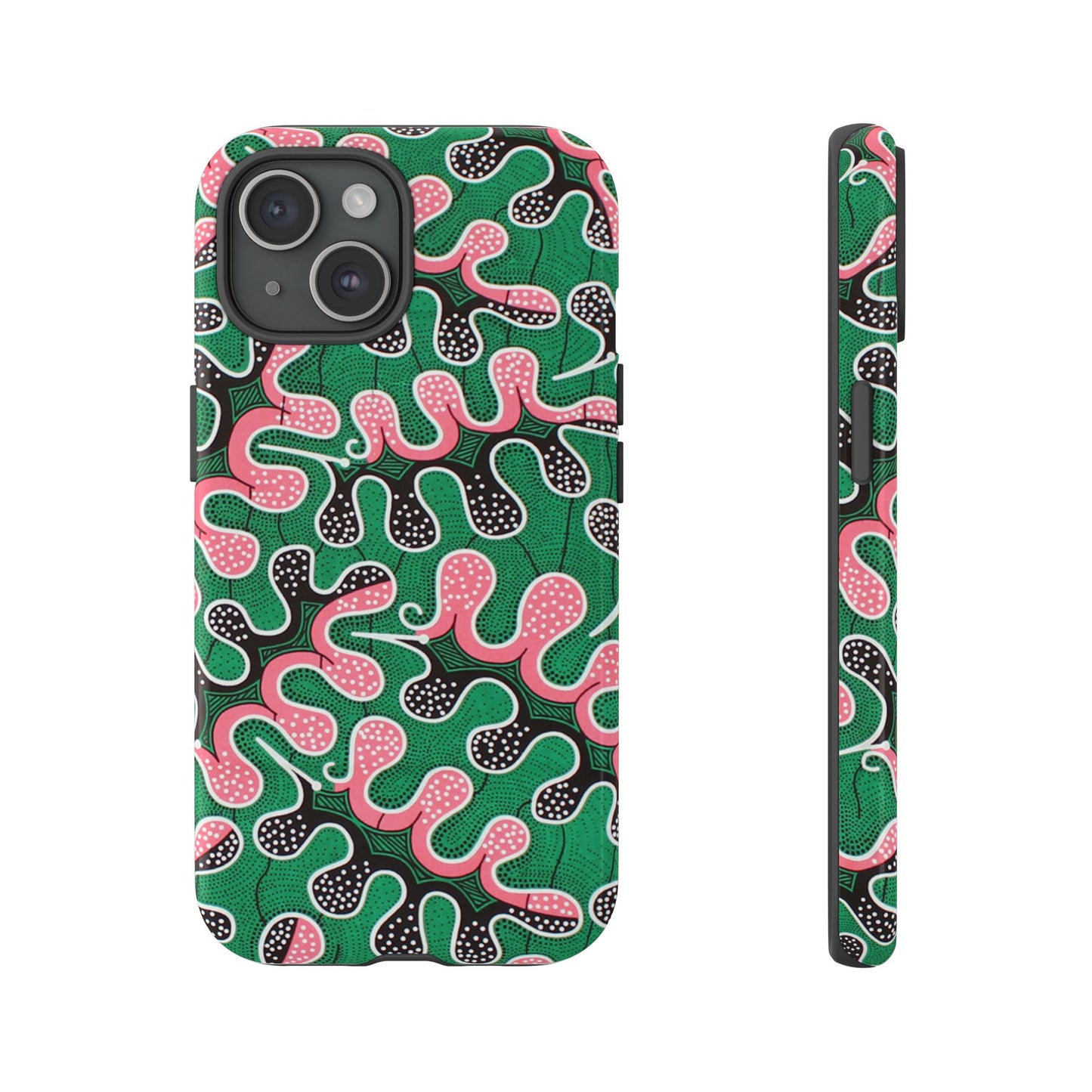 Green Pink iPhone Tough Cases | Ankara iPhone Case | Afrocentric iPhone Case