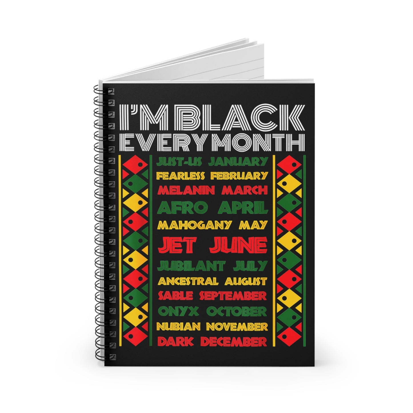 I AM Black History Spiral Notebook - Ruled Line
