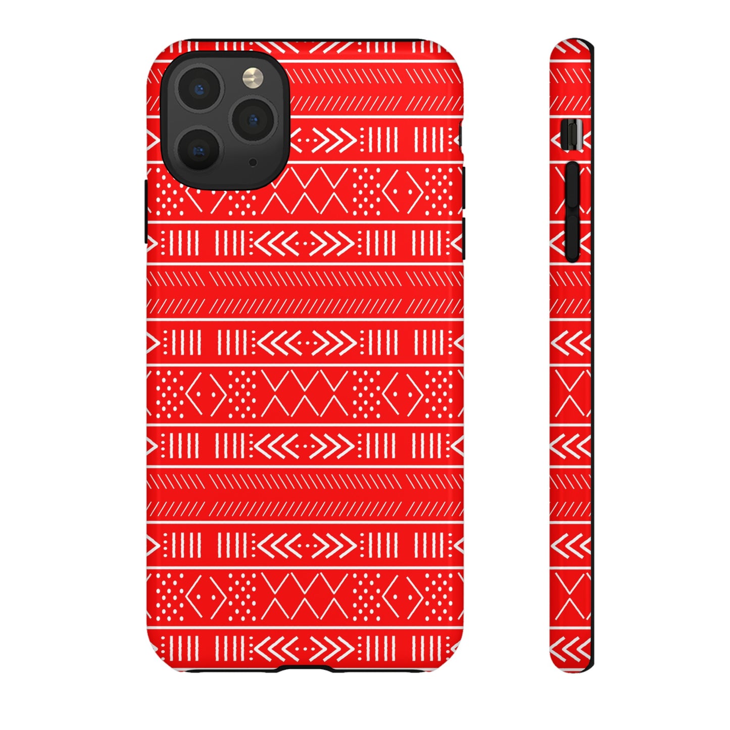 Red and White iPhone Tough Cases | Mudcloth iPhone Case | Afrocentric iPhone Case