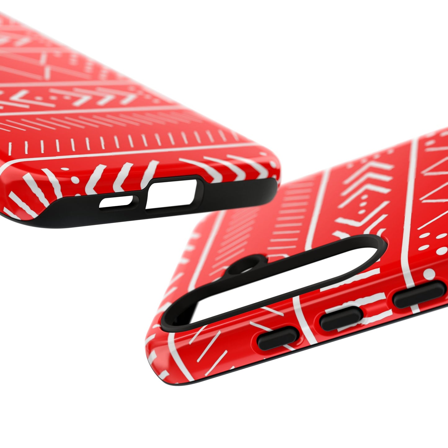 Red and White Mudcloth Samsung Tough Cases | African Samsung Case | Afrocentric Samsung Case | Mudcloth Samsung Case