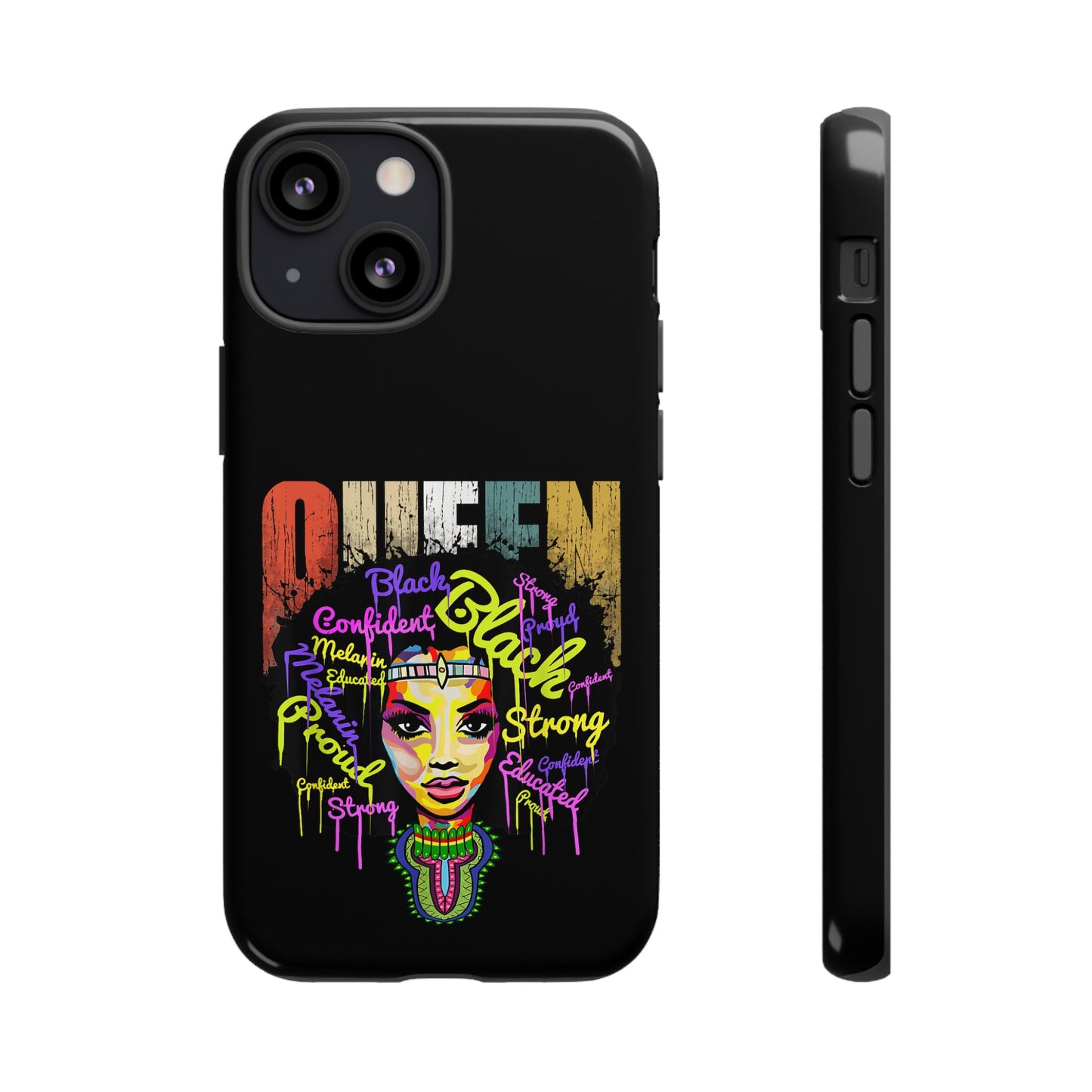 iPhone Black Queen Tough Cases | Ankara iPhone Case | Afrocentric iPhone Case
