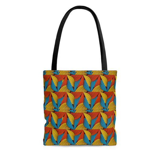 Orange Ankara Tote Bag