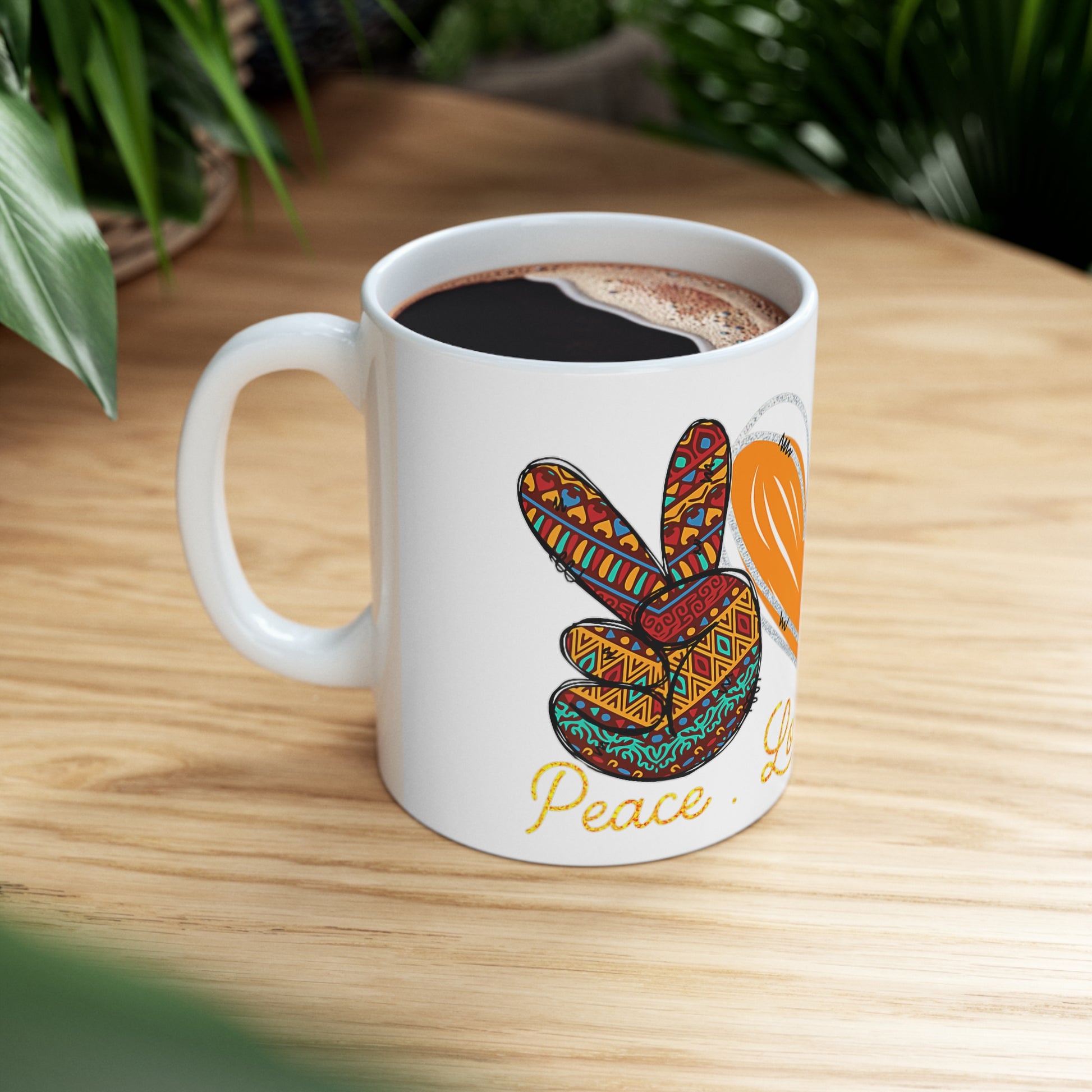 Peace, Love, Melanin Mug, 11oz