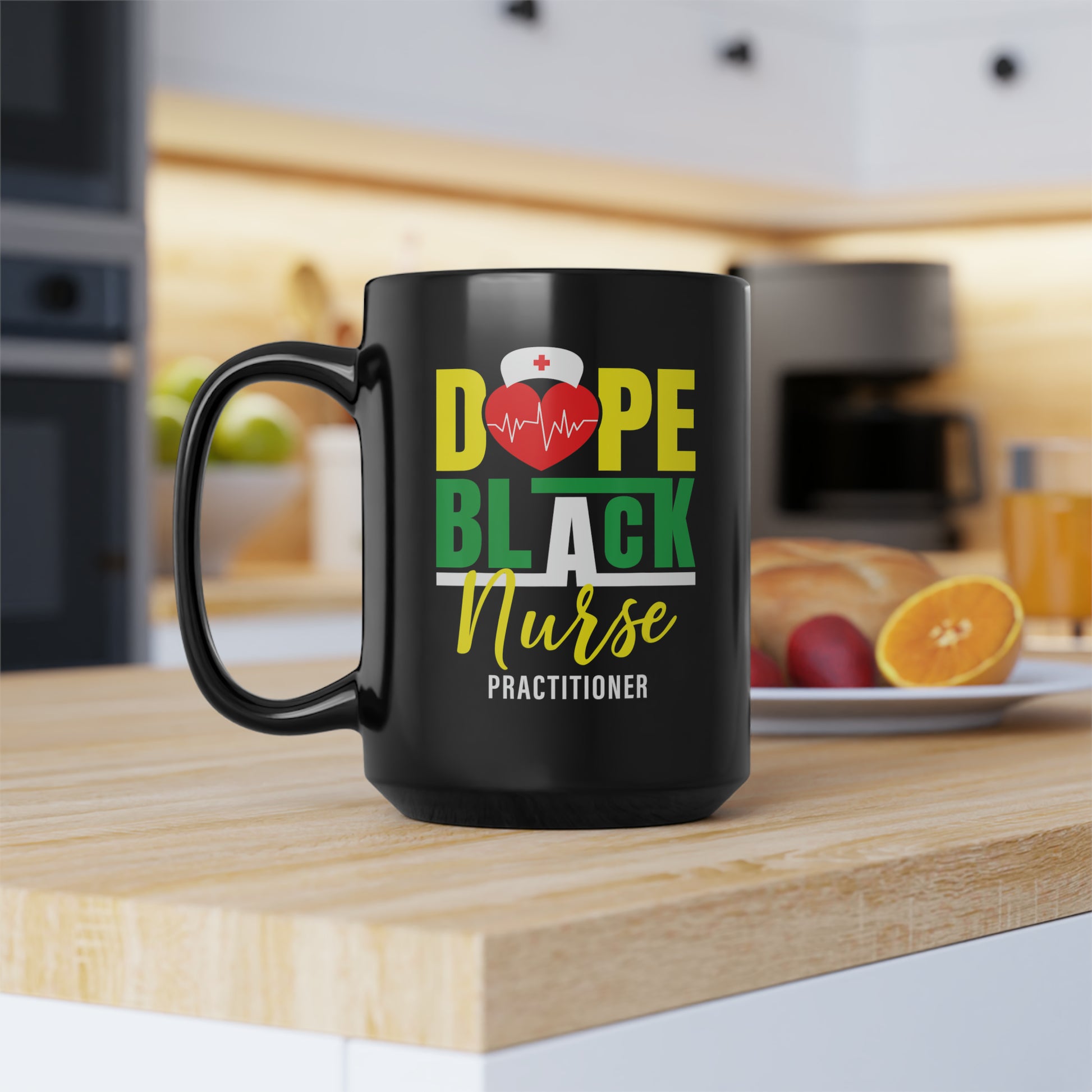 Dope Black Nurse Practitioner Mug, 15oz