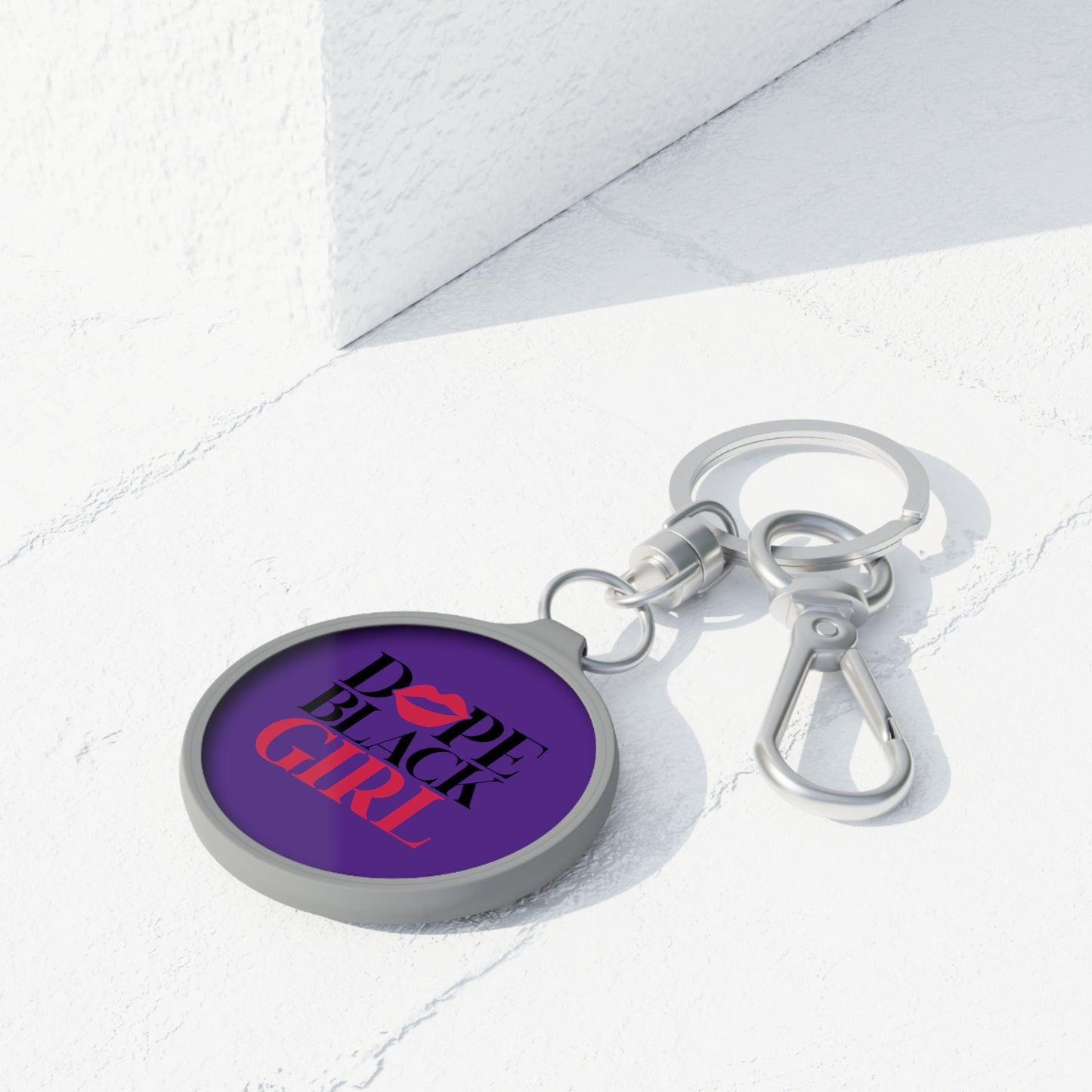 Dope Black Girl Keyring Tag | Black Girl Rocks Keychain