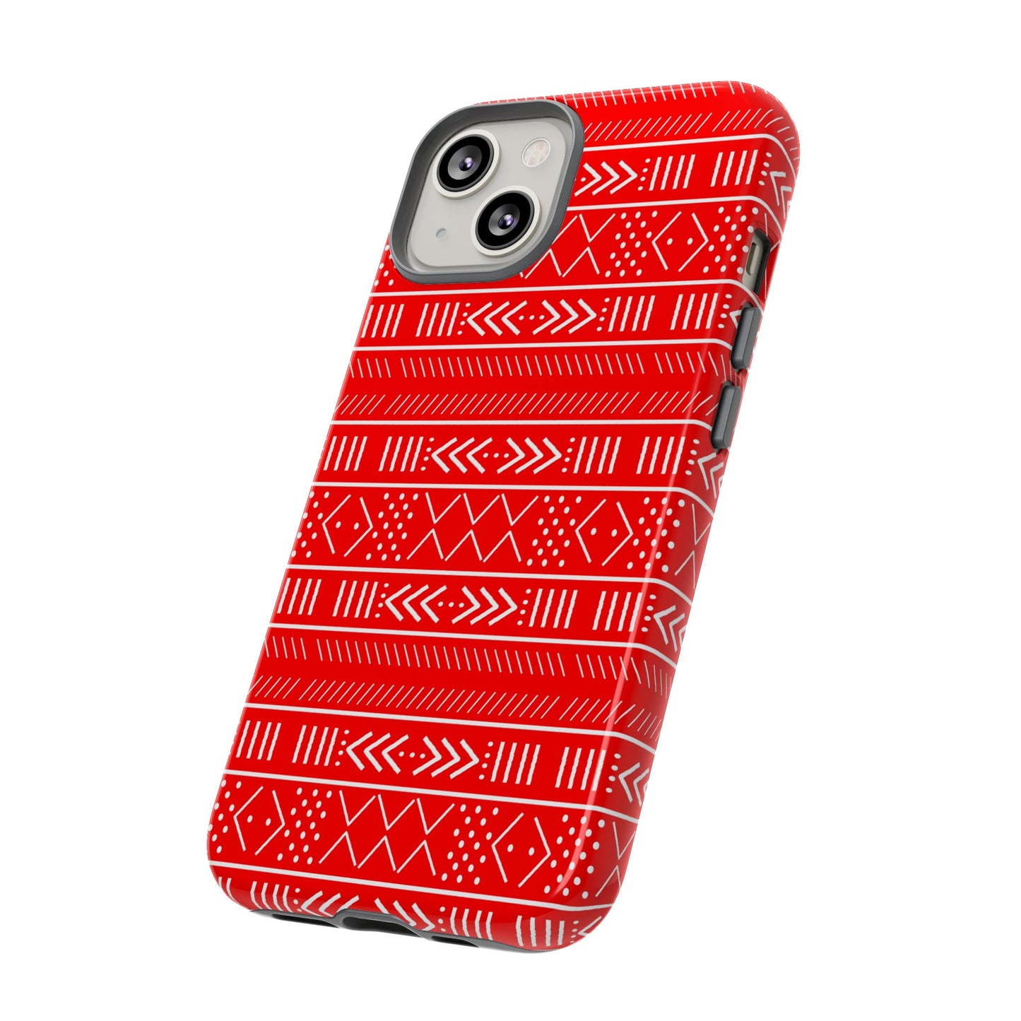 Red and White iPhone Tough Cases | Mudcloth iPhone Case | Afrocentric iPhone Case