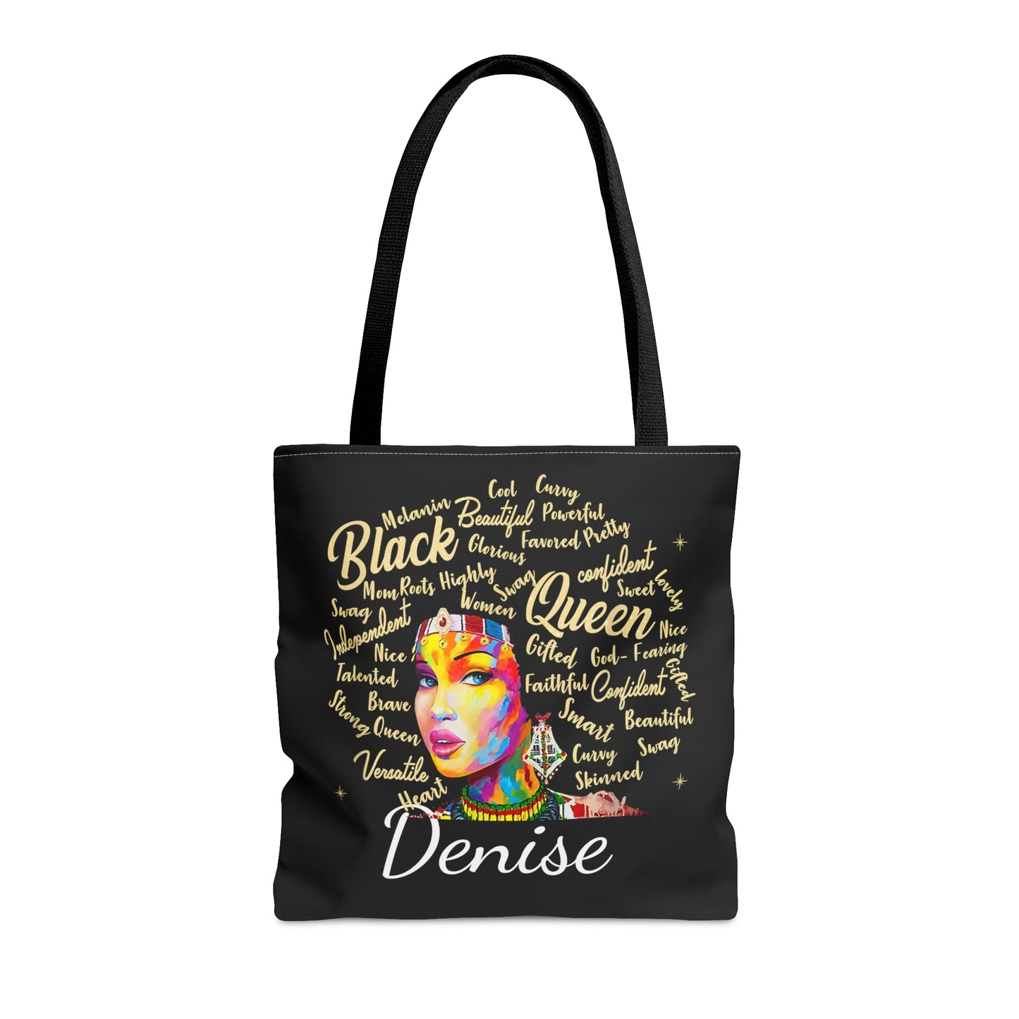 Personalized Black Queen Tote Bag
