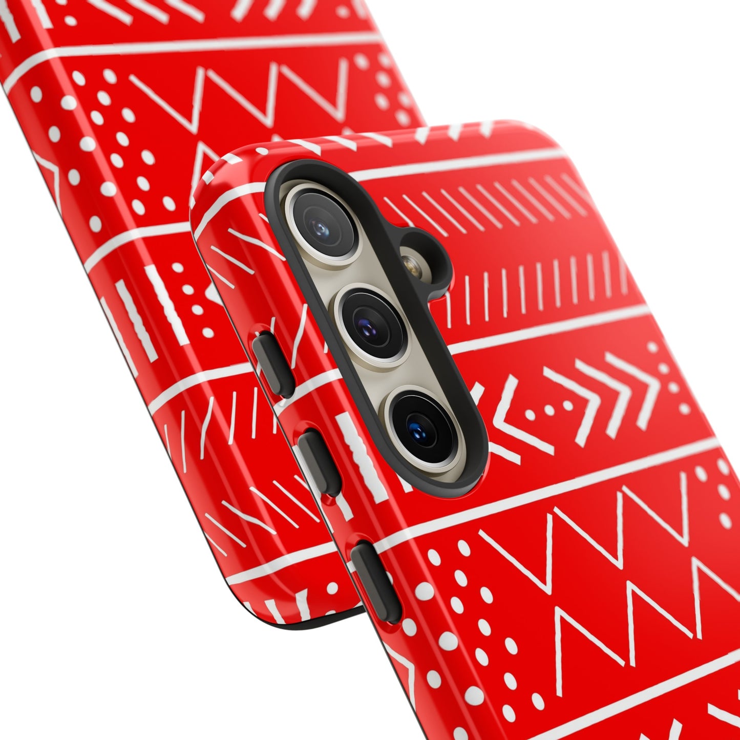 Red and White Mudcloth Samsung Tough Cases | African Samsung Case | Afrocentric Samsung Case | Mudcloth Samsung Case