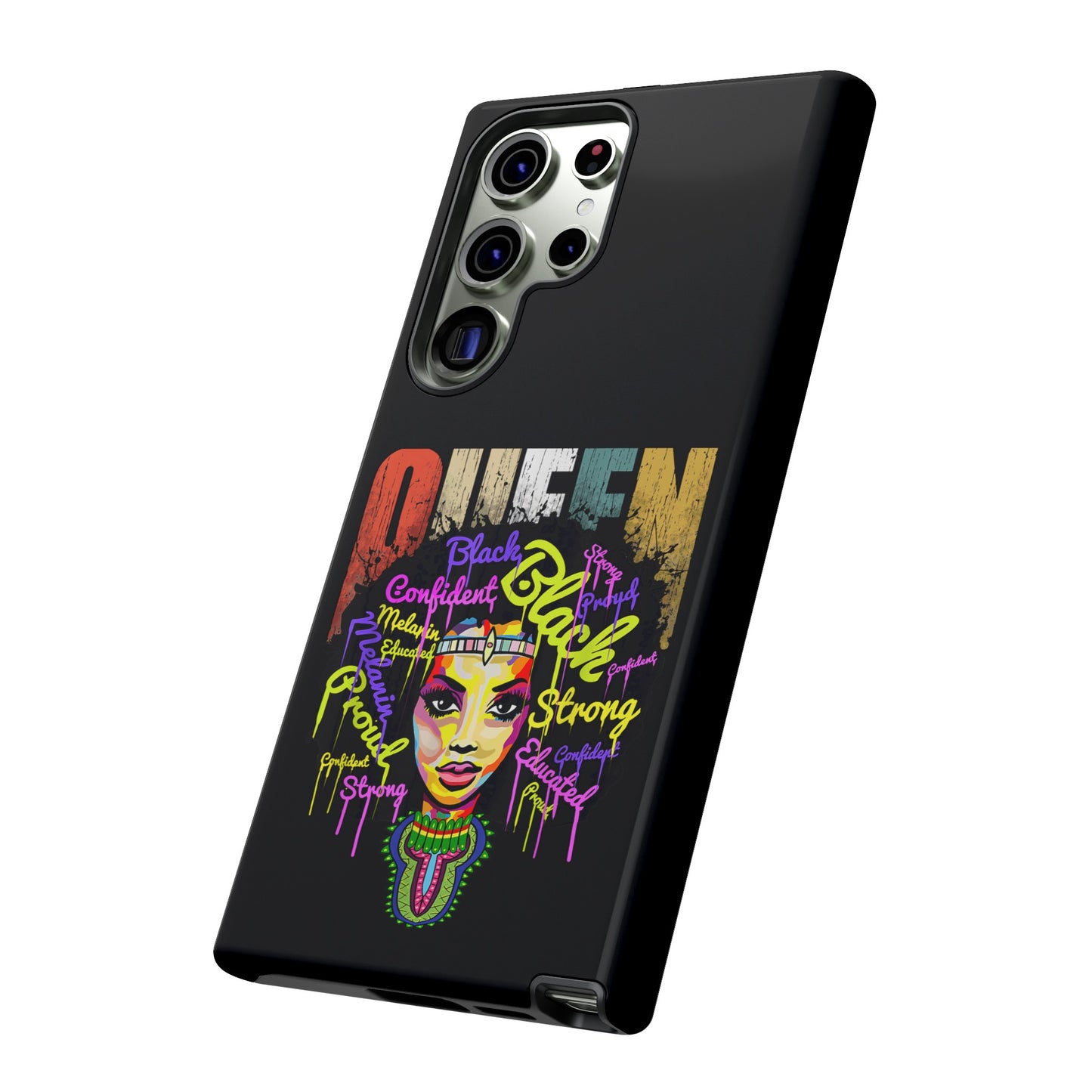 Black Queen Samsung Tough Cases | African Samsung Case | Afrocentric Samsung Case | Ankara Samsung Phone Case