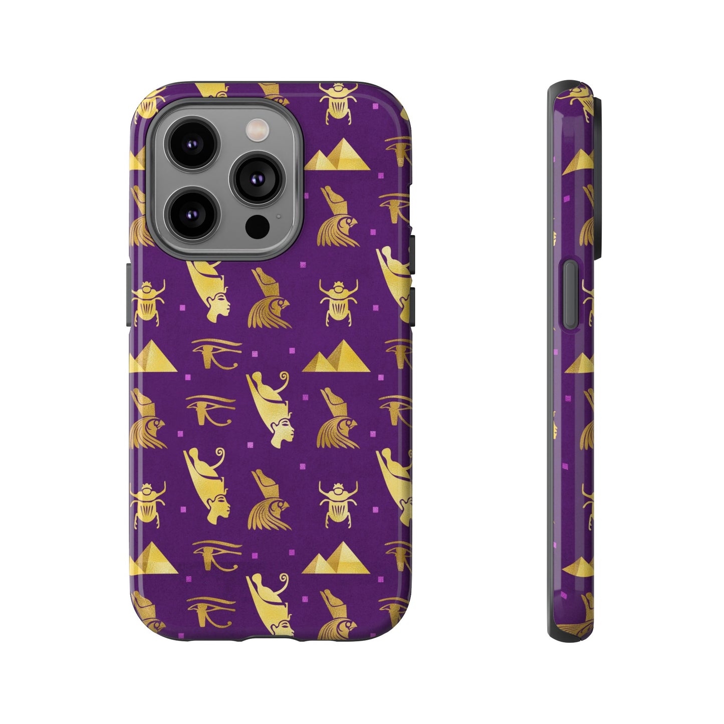 Purple and Gold Egyptian iPhone Tough Cases | Egyptian iPhone Case | Afrocentric iPhone Case