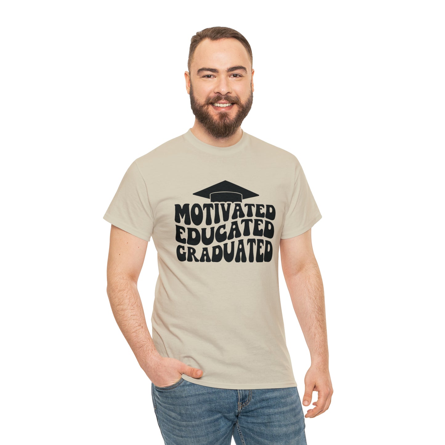 Motivated..Educated..Graduated Cotton Tee