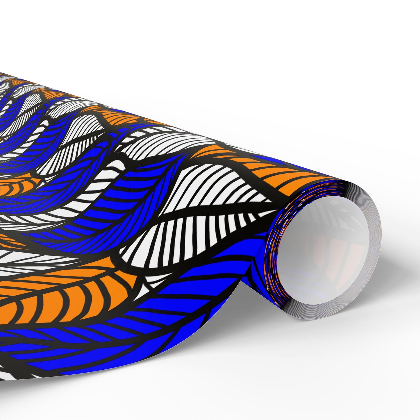 Blue Leaf Ankara Wrapping Papers | African Wrapping Paper | Afrocentric Wrapping Paper