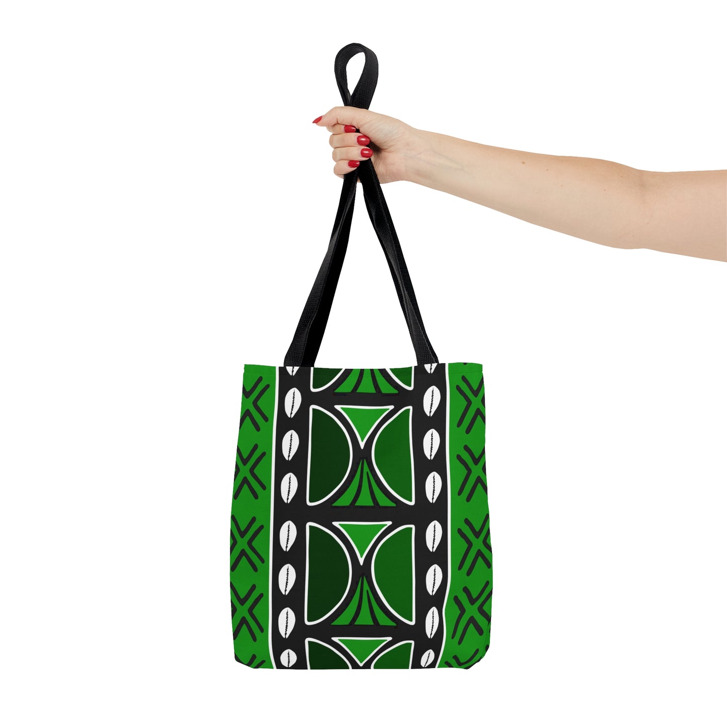 Green Mudcloth Inspired Tote Bag