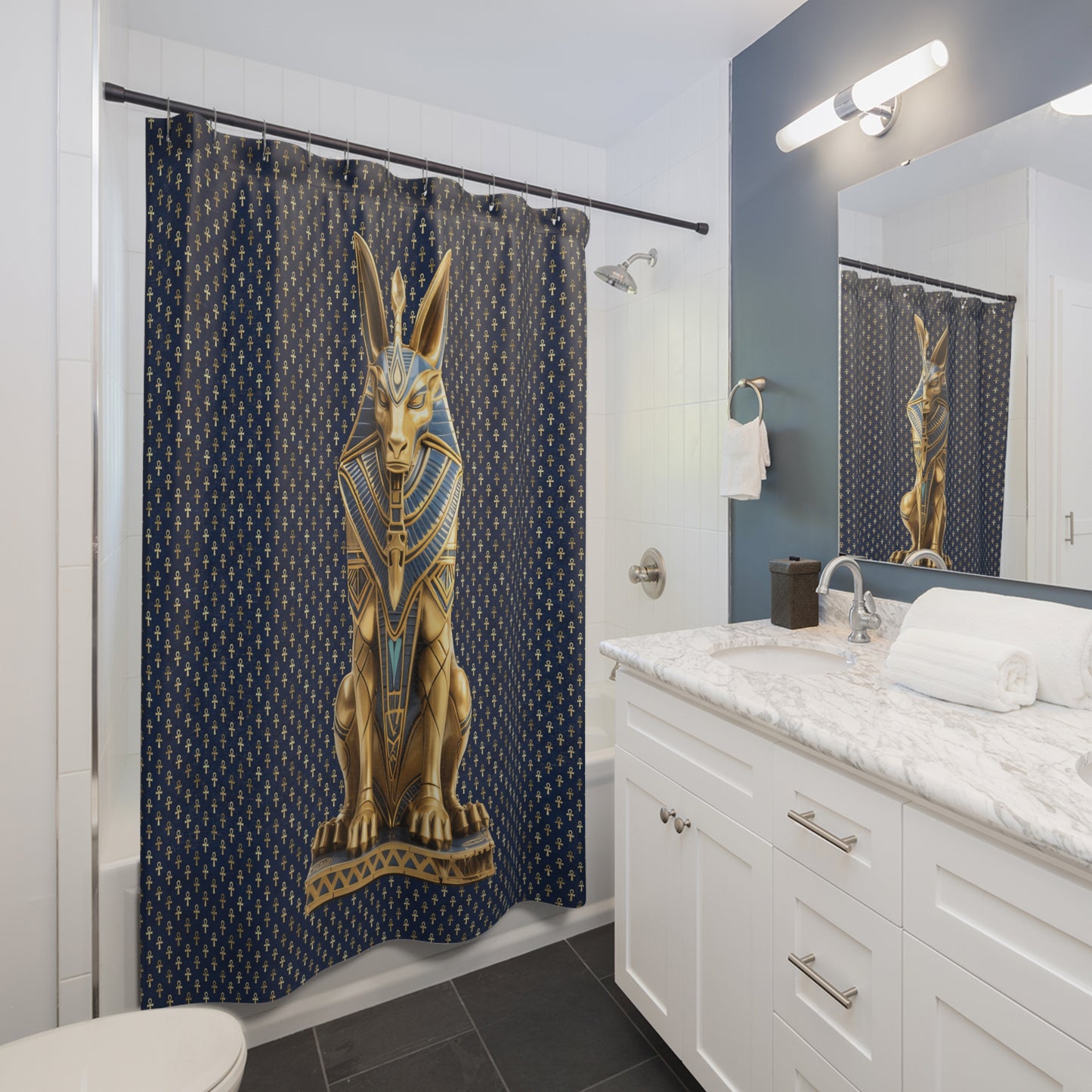Anubis Egyptian Shower Curtain