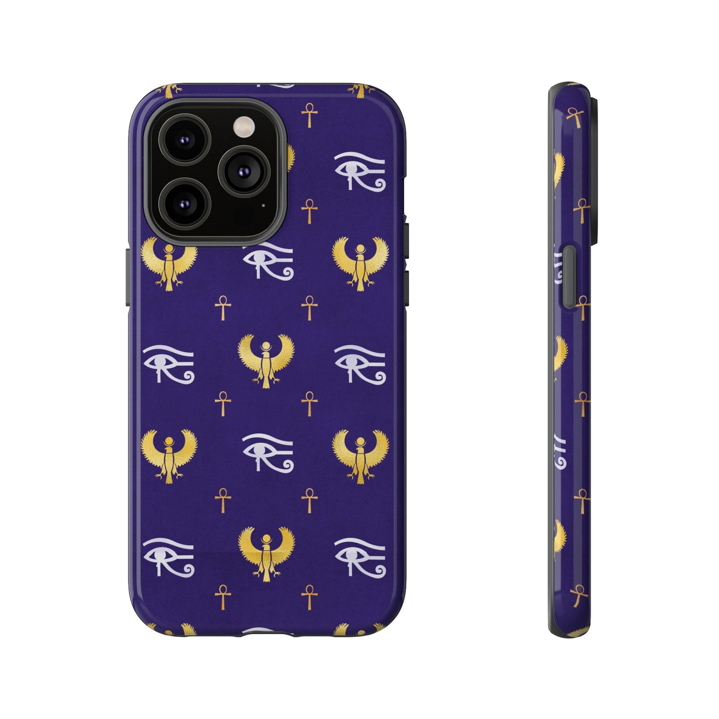 Blue Gold Egyptian iPhone Tough Cases | Egyptian iPhone Case | Afrocentric iPhone Case